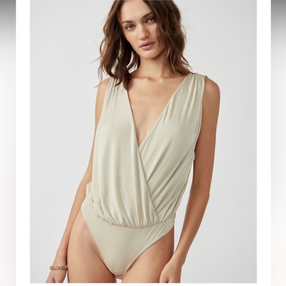NWT Free People Night Owl Bodysuit in washed out - Picture 2 of 4